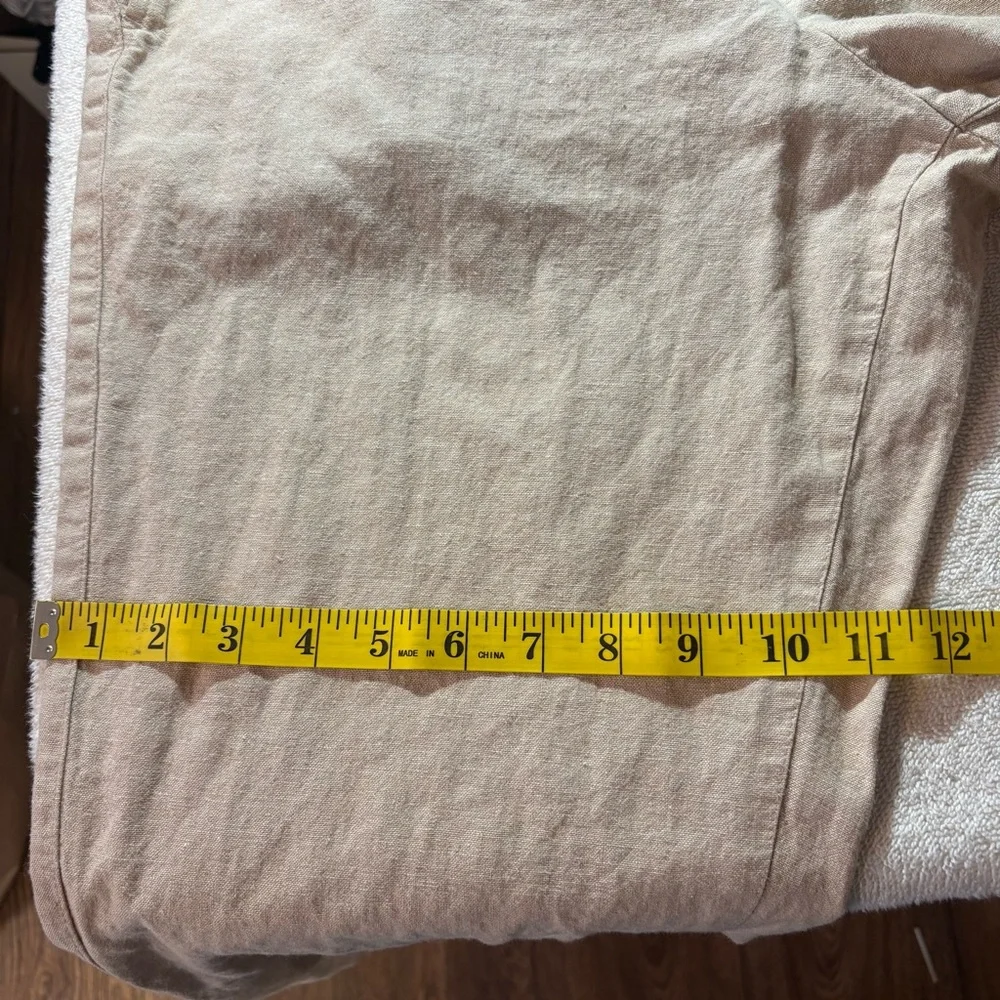 Banana Republic Linen Blend Pants Mens Khaki Coastal Casual RN54023. 36